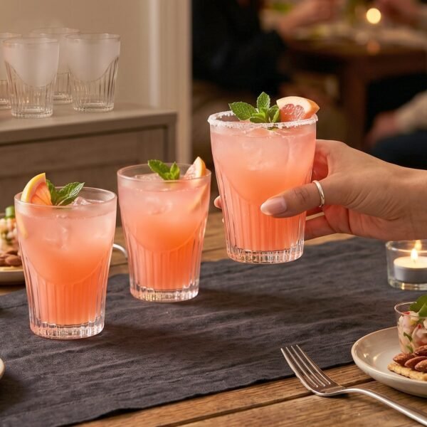 Unbreakable Plastic Juice Glass Set – Safe & Stylish Drinkware for Home