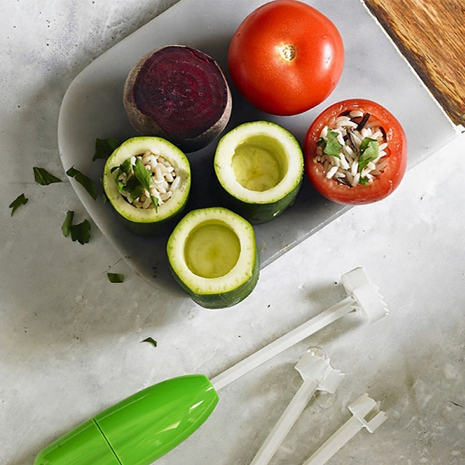 Vegetable Corer – Stuffed Veggie Drill Tool | Quickslice