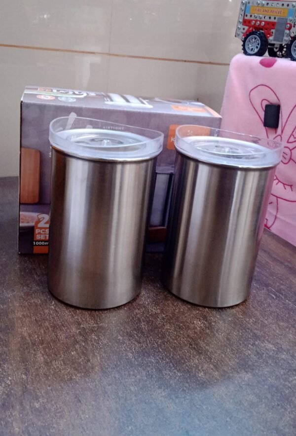 Stainless Steel Airtight Containers – 2 Pc Set (500ml Each) | Konvex