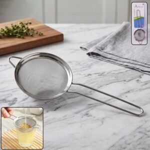 Stainless Steel Tea Strainer – Fine Mesh for Perfect Brewing