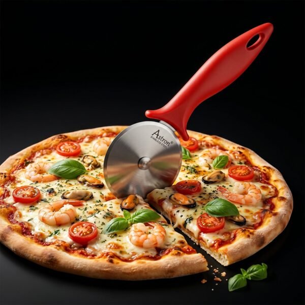 Stainless Steel Pizza Cutter – Sharp Slicer with Comfortable Handle