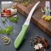 Kitchen Utility Knife – Sharp, Curved Serrated Blade for Precise Cutting