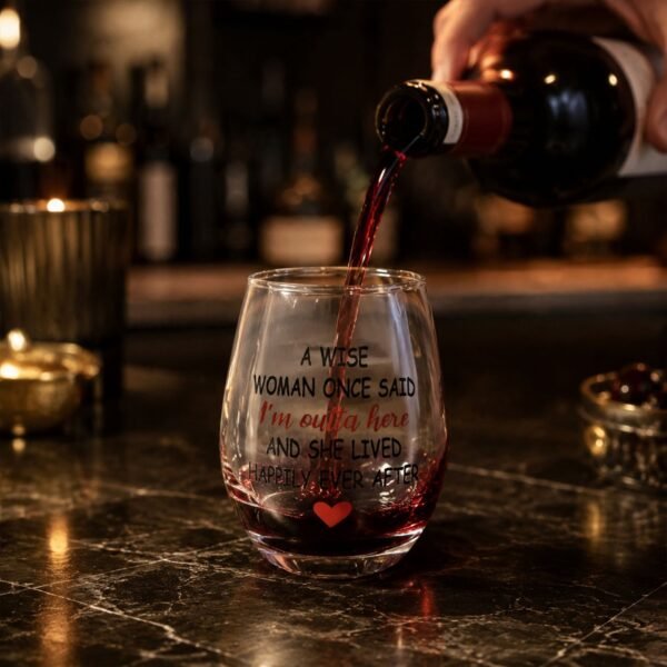 Printed Quote Stemless Glass Tumbler - Fun & Elegant Drinkware