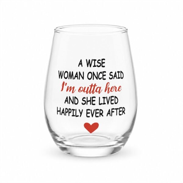 Printed Quote Stemless Glass Tumbler - Fun & Elegant Drinkware