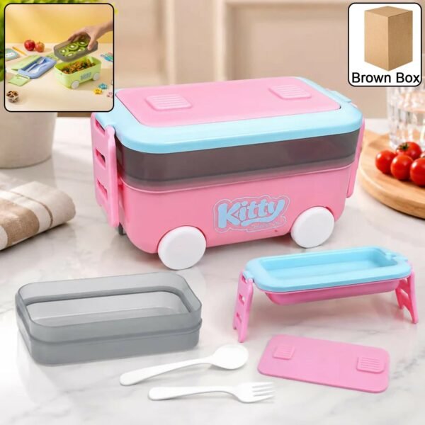Kids Car Shape Lunch Box with Wheels – Fun and Leakproof Design