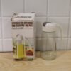 Glass Oil Dispenser Bottle with Auto Open Close Spout Lid and Easy Handle (1 Pc)