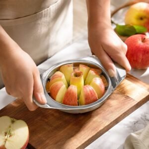 Apple Shape Stainless Steel Apple Slicer & Corer – Effortless Fruit Wedges