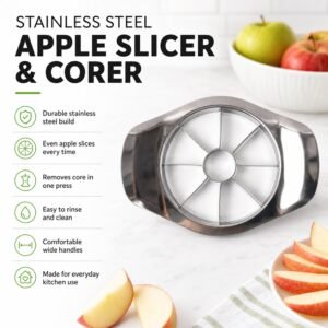 Apple Shape Stainless Steel Apple Slicer & Corer – Effortless Fruit Wedges