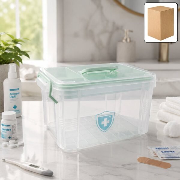 Plastic Medicine Storage Box – Secure Locking & Portable Design