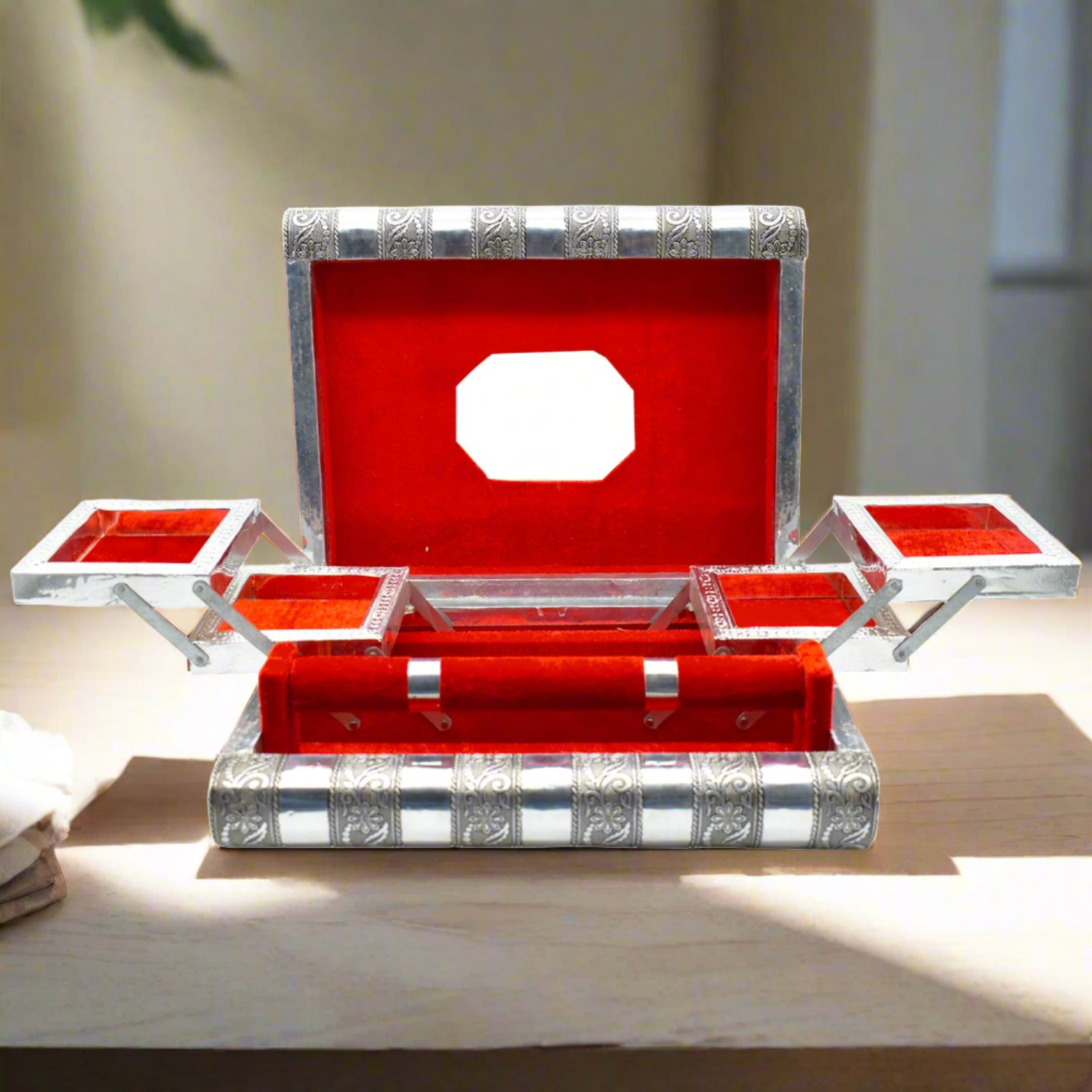 Wooden Jewellery Organizer – Oxidised Bangle Box | LilyGleam