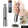 Thumb Press Grinder – Steel Salt & Pepper Mill | ProChef Gadgets