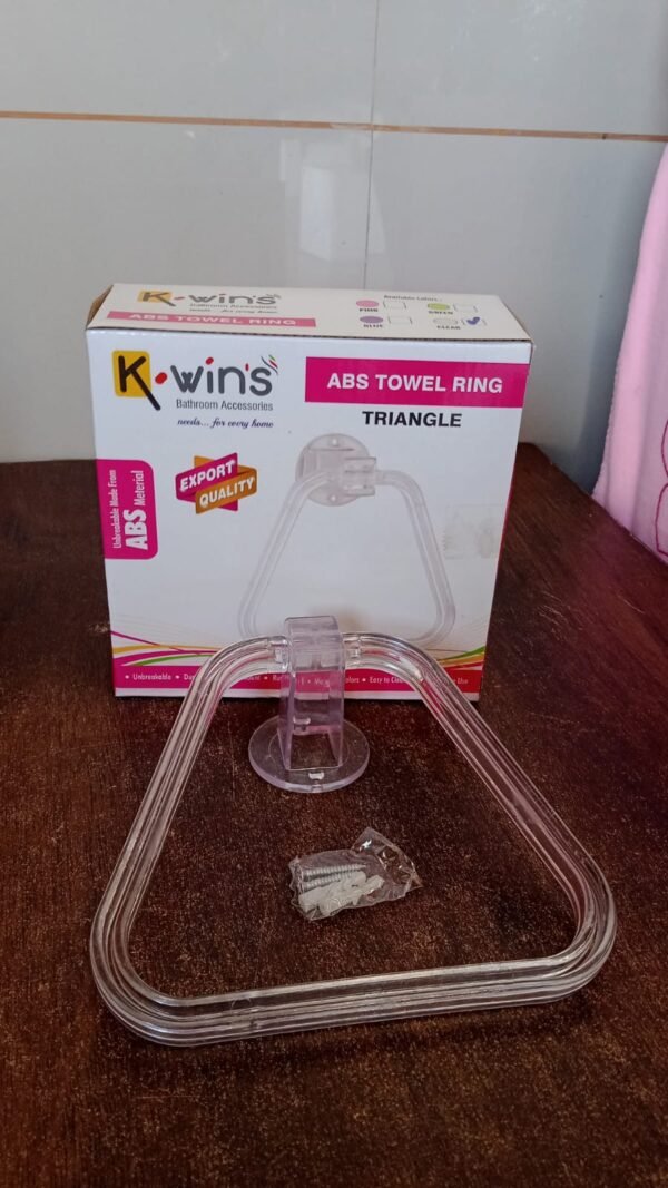 ABS Towel Ring Holder – Unbreakable Square Wall Mount | BathNova