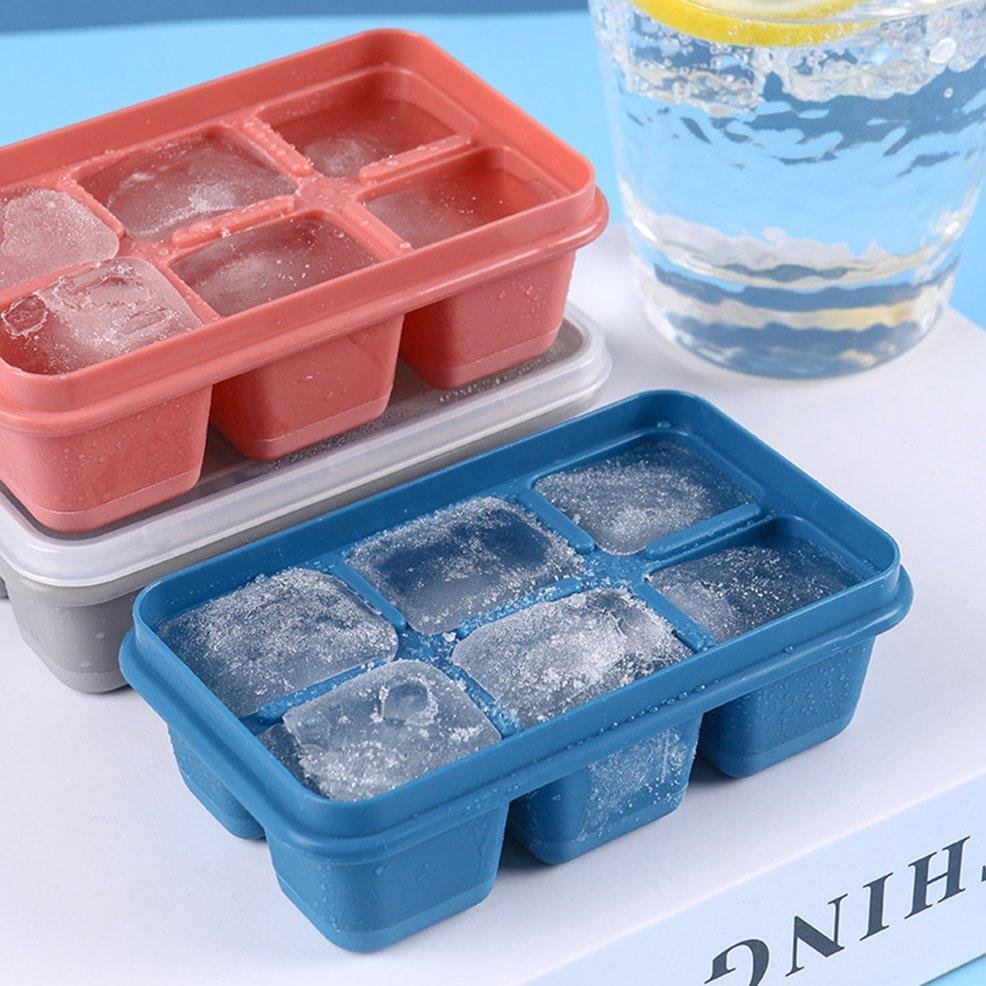 Silicone Ice Tray – Flexible 6-Grid Ice Maker for Home |