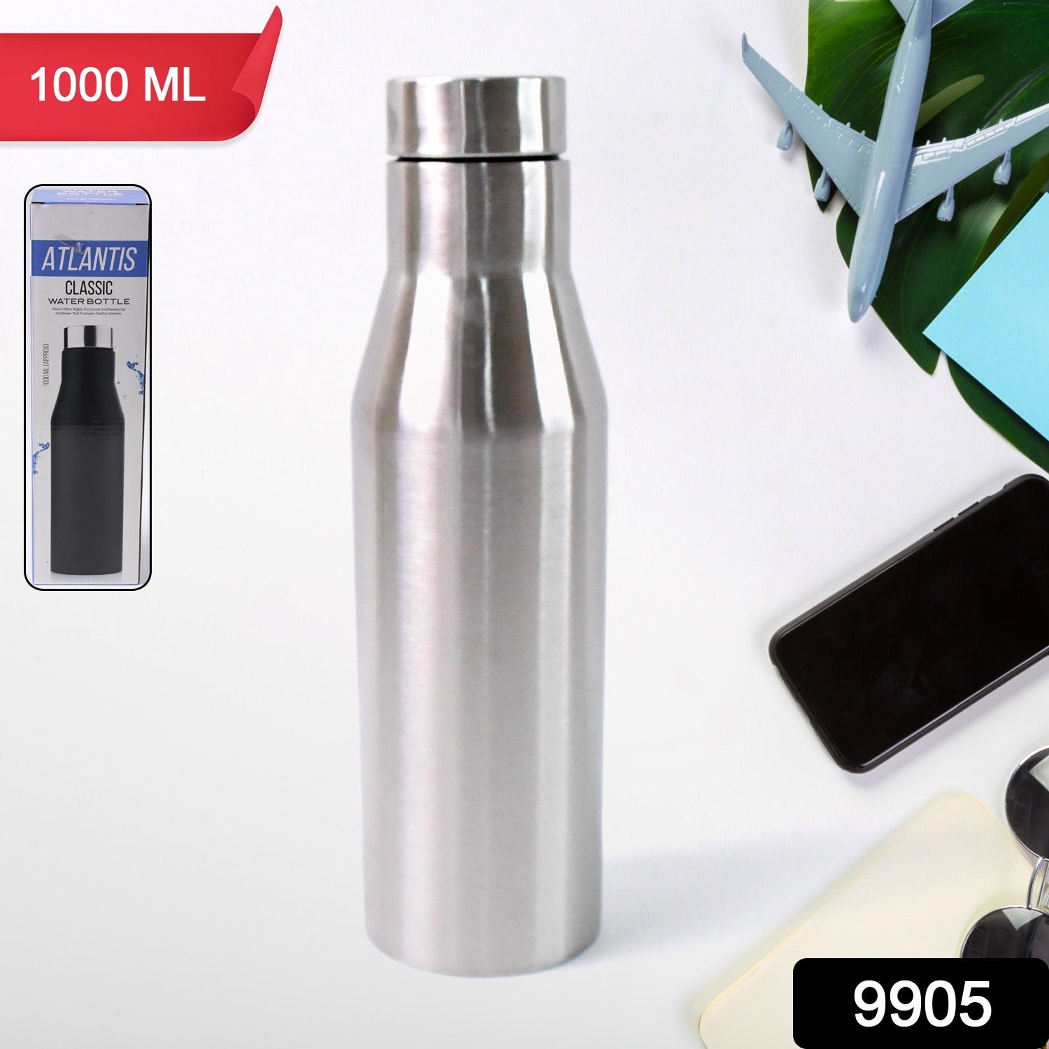 Stainless Steel Vacuum-Insulated Water Bottle – 1000ML Durable Hydration