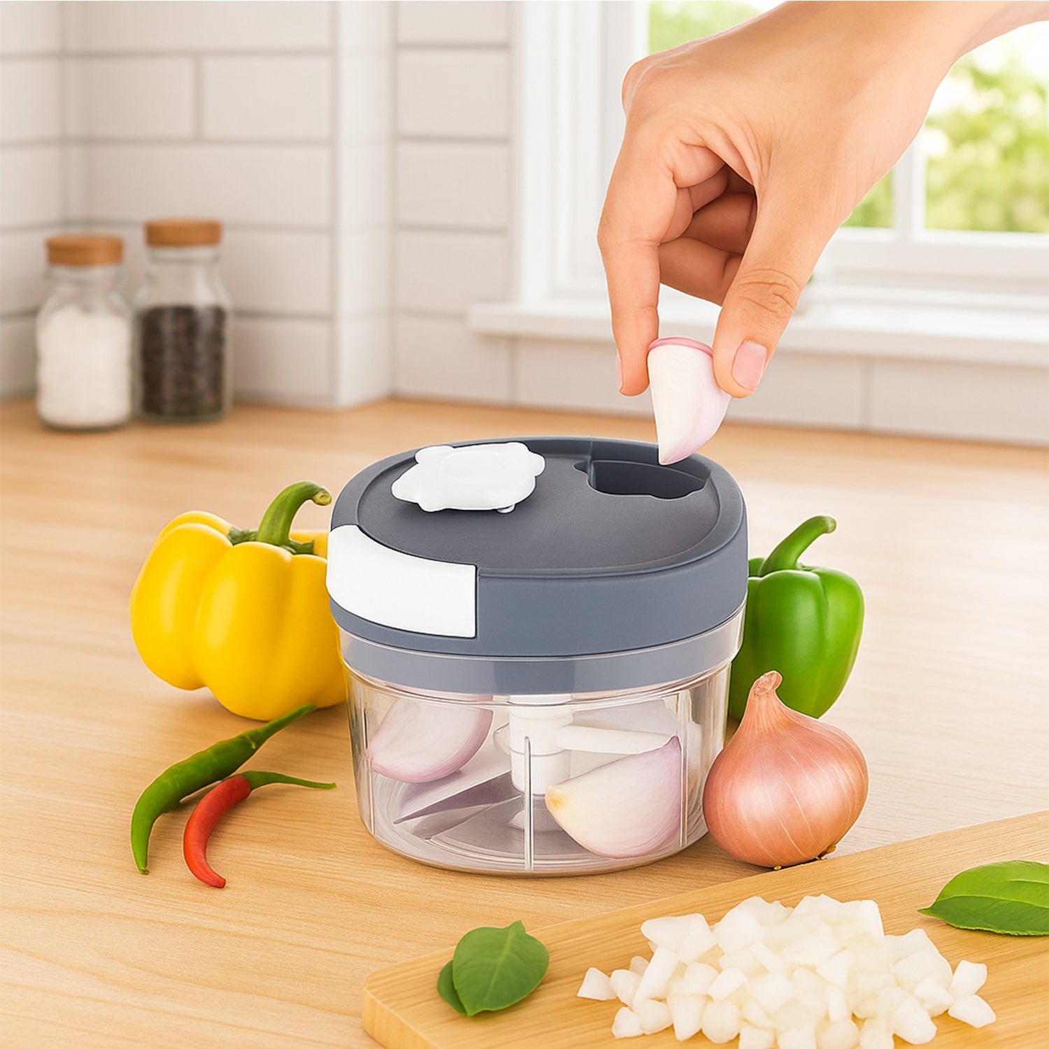 Handy Chopper – Manual Vegetable & Fruit Slicer | CookAura
