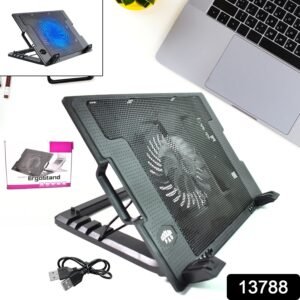 Laptop Cooling Pad – Adjustable Stand, Dual Fan | Indo Glow
