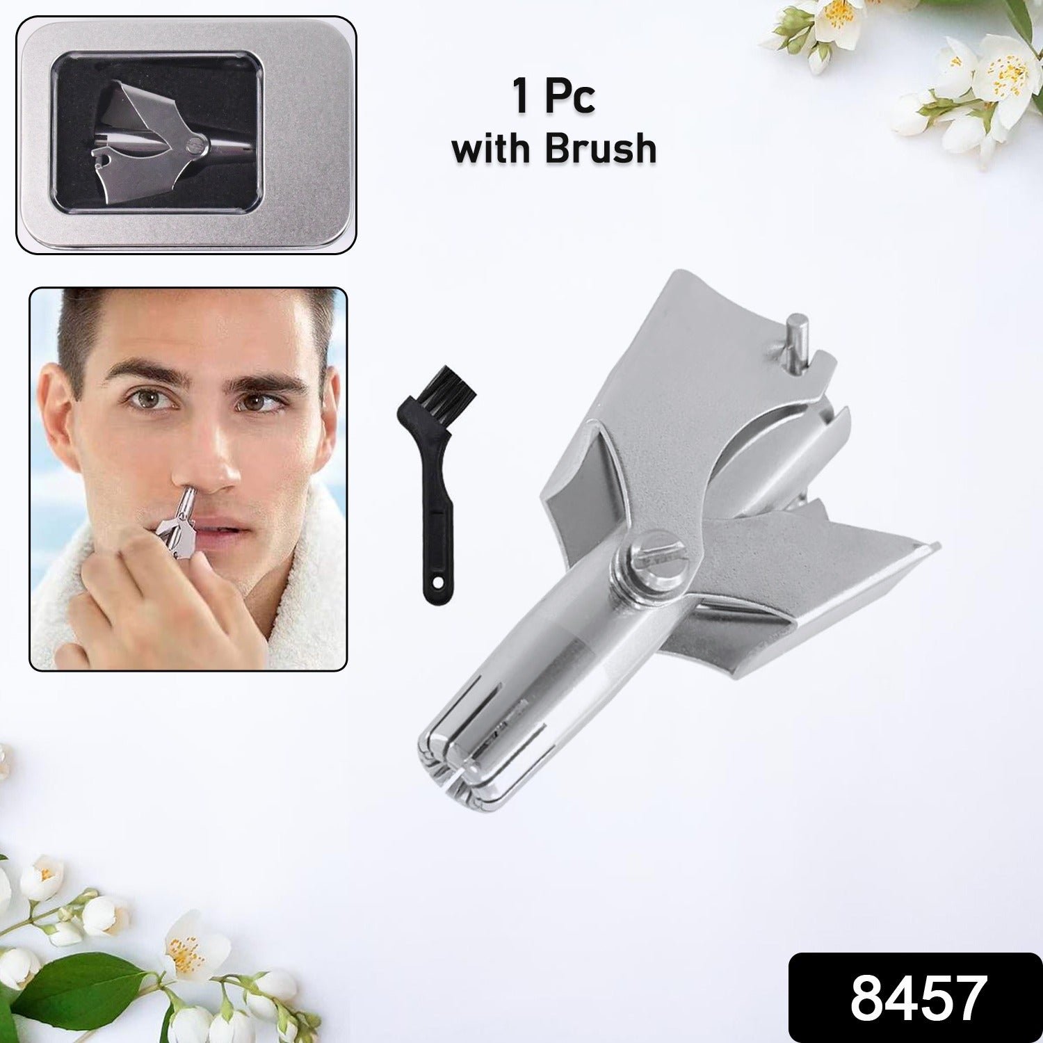 Nose Hair Remover – Painless Stainless Steel with Metal Case | Calm & Curl