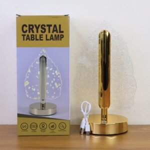 LED Crystal Table Lamp – Elegant Leaf Design with USB Power