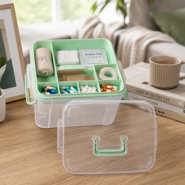 Plastic Medicine Storage Box – Secure Locking & Portable Design