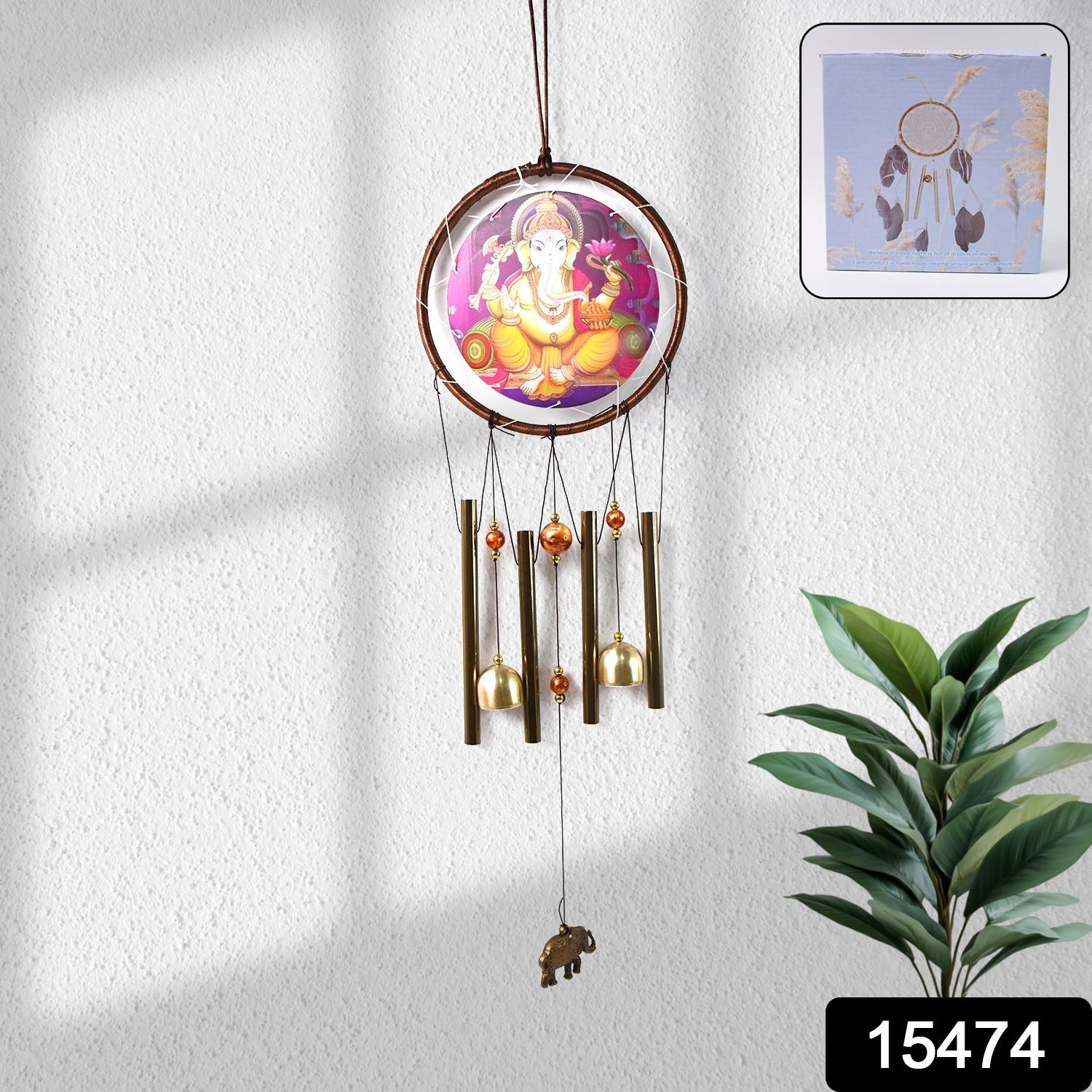 Lord Ganesh Wind Chimes – Soothing Outdoor Garden Decor