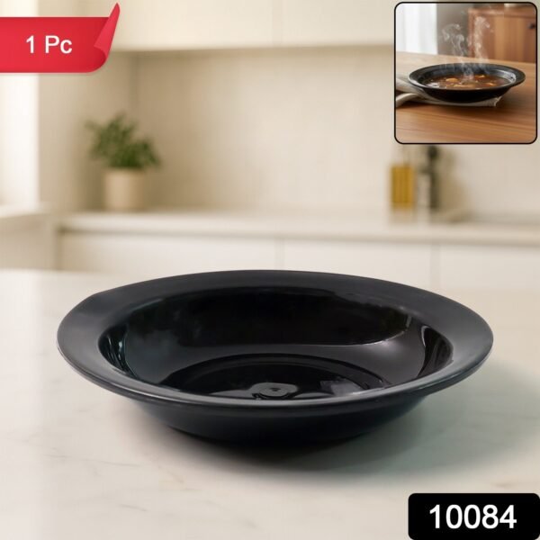 Deep Black Curry & Soup Serving Bowl – Durable & Elegant