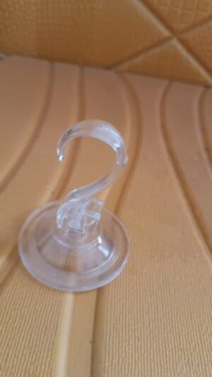 Plastic Suction Cup Hook – Heavy Duty Clear Hold (1 Pc)