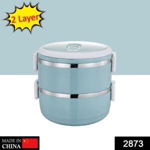 Insulated Stainless Steel Lunch Box – 2-Layer Tiffin | Lunchie Bunchie