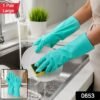 Large Victor Green Rubber Gloves – Reusable & Waterproof for Kitchen