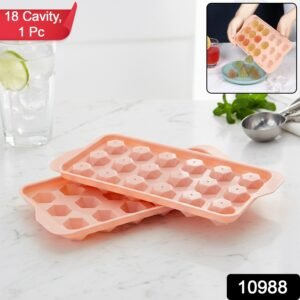 Plastic Ice Cube Tray – 18 Diamond Cavities for Easy Release