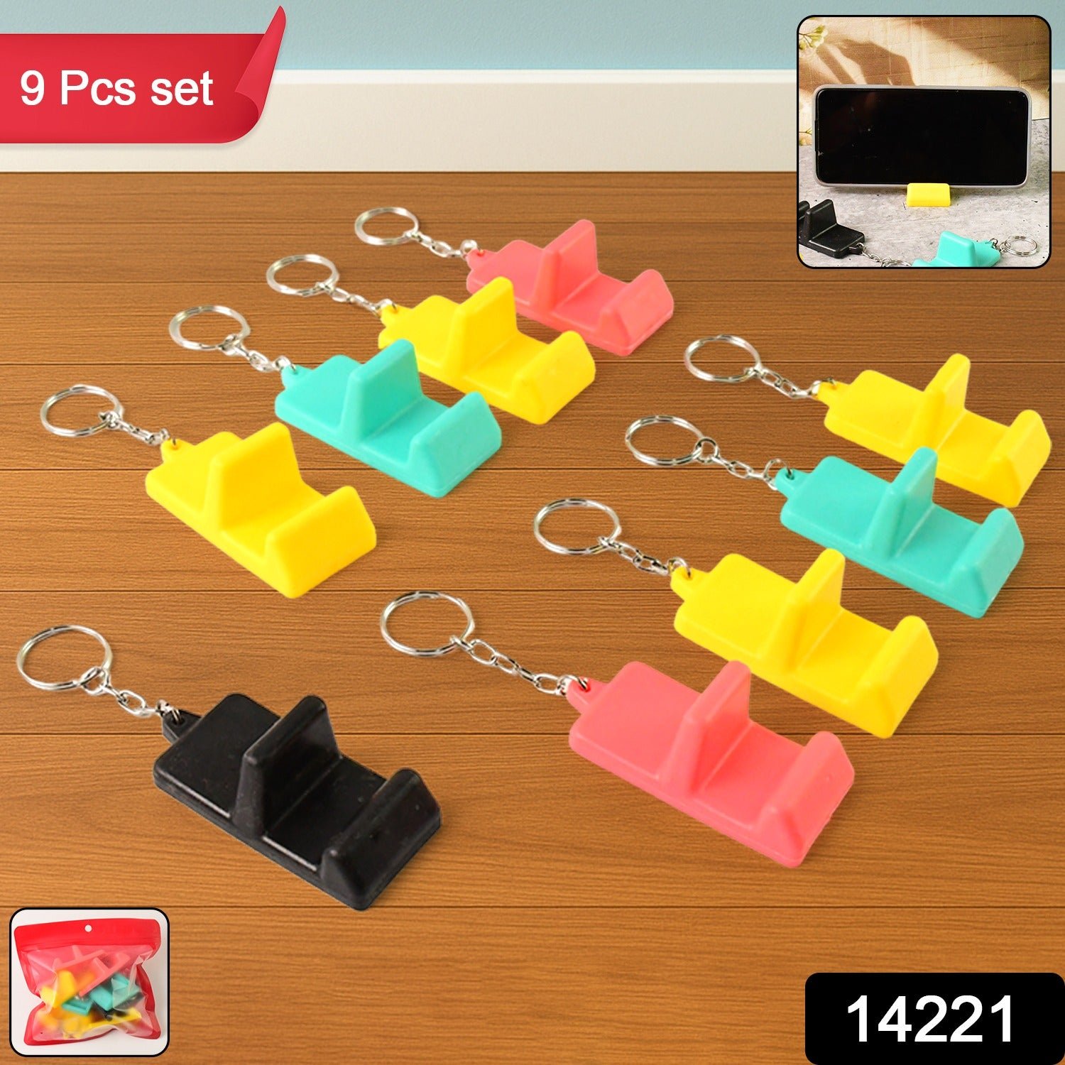 Mobile Stand Keychain – Compact 2-in-1 Phone Holder