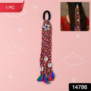 Multicolor Braided Hair Accessory – Traditional Stylish Kodi String Bow