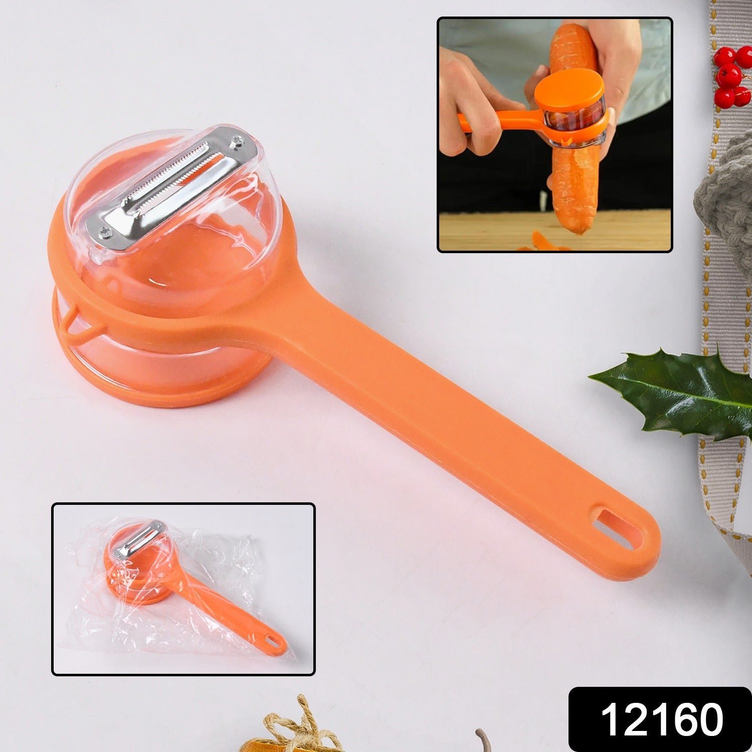 Stainless Steel Peeler with Container – Ergonomic Kitchen Tool