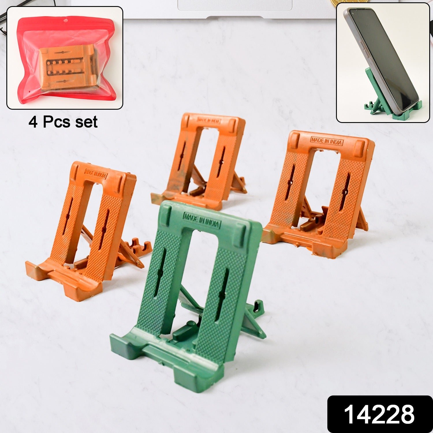 Adjustable Foldable Phone Stand 4-Pack – Multi-Angle Mobile Holder
