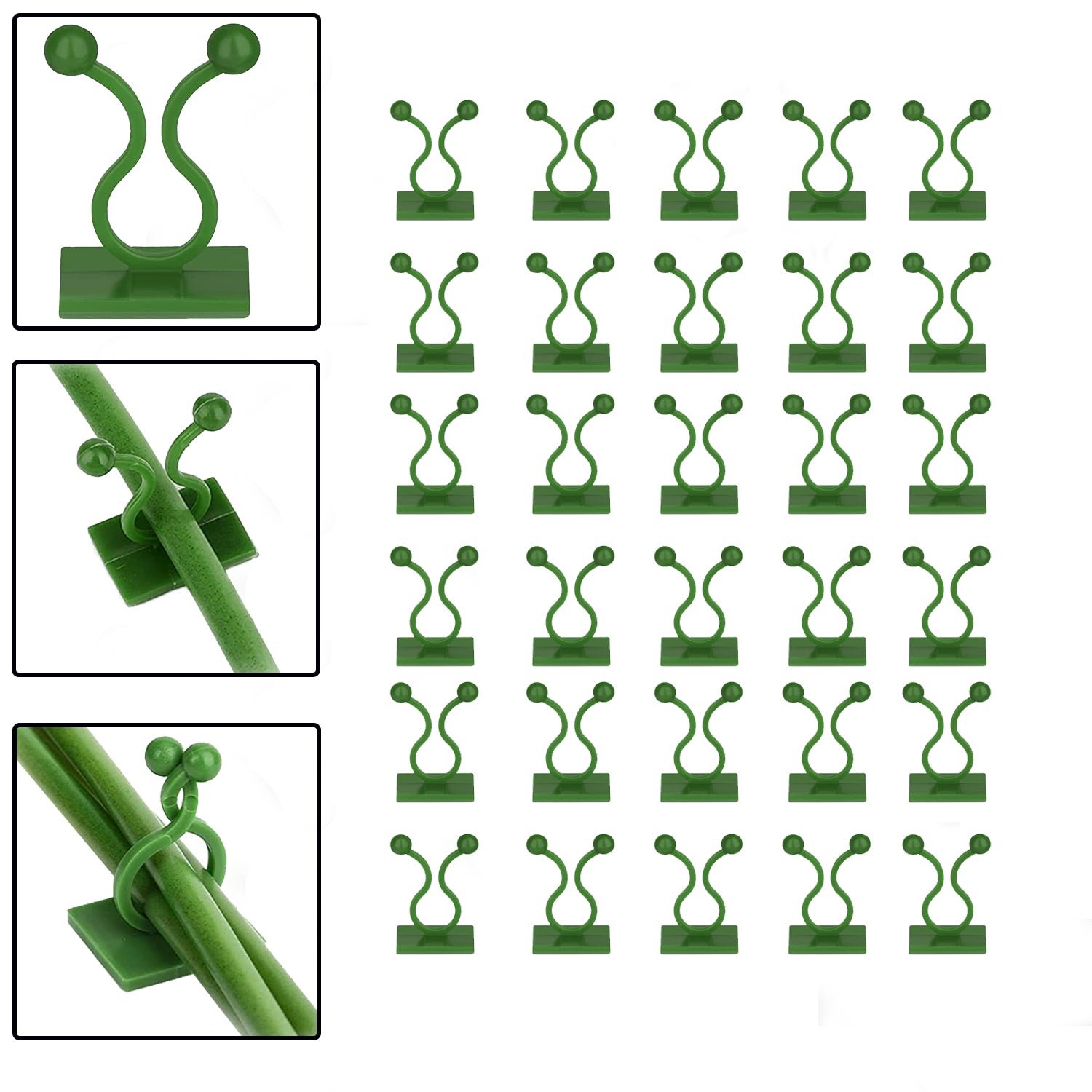 Wall Plant Clips – 30 Pcs Self-Adhesive Support |