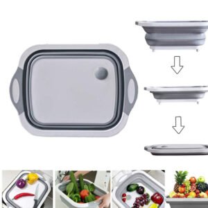 Foldable Chopping Board – 3-in-1 Dish Rack & Washing Bowl | Indo Glow