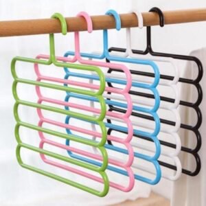 Space Saving Hanger – 5-Layer Multipurpose Plastic | GlimmerHome