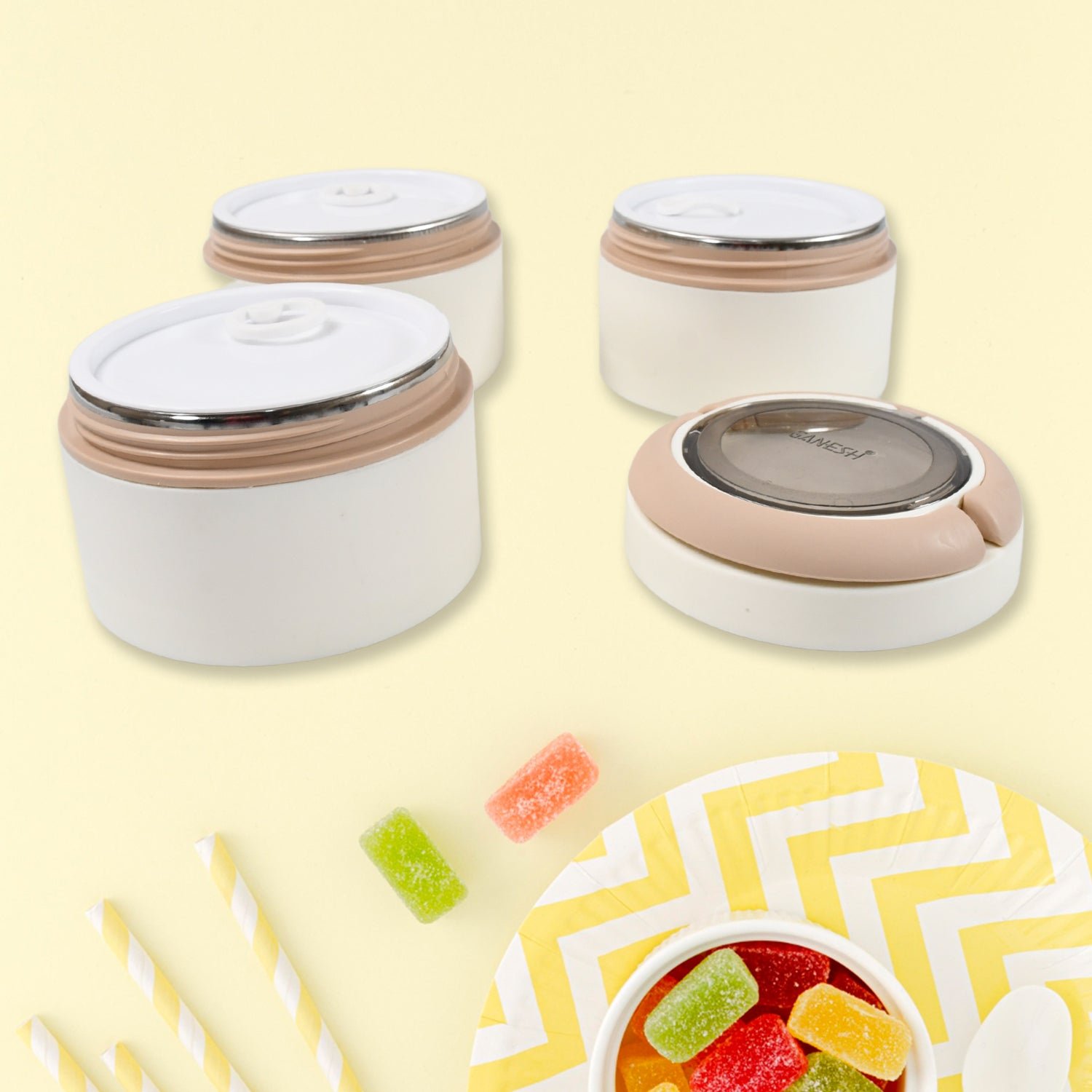 Stainless Steel Lunch Box – 3 Layer, Leak-Proof | Ganesh