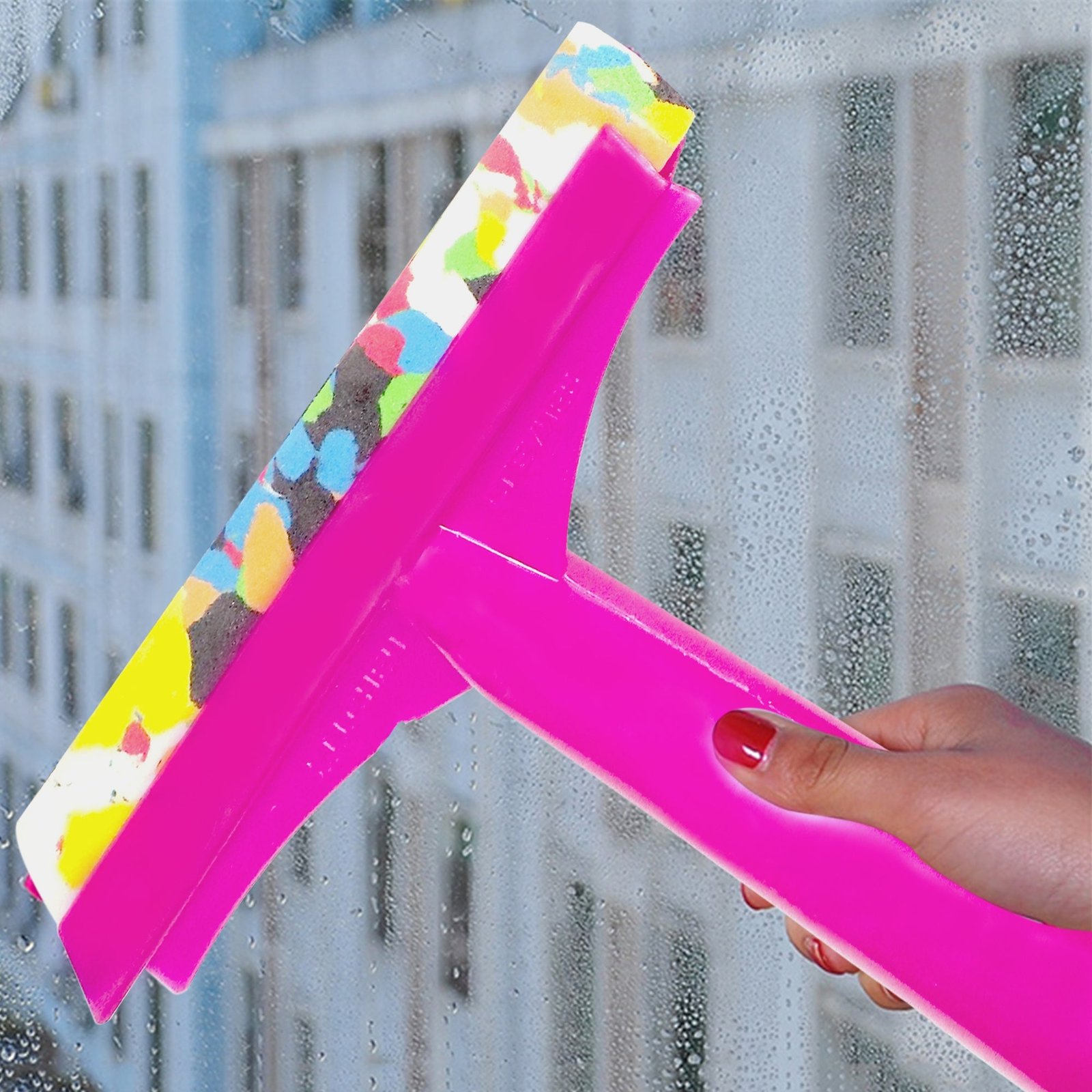 Bathroom Floor Wiper – Premium Foam Handle, Durable Plastic | Gambit