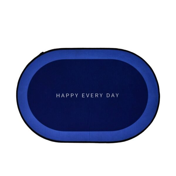 Non-Slip Oval Bath Mat – Super Absorbent Soft Velvet Surface