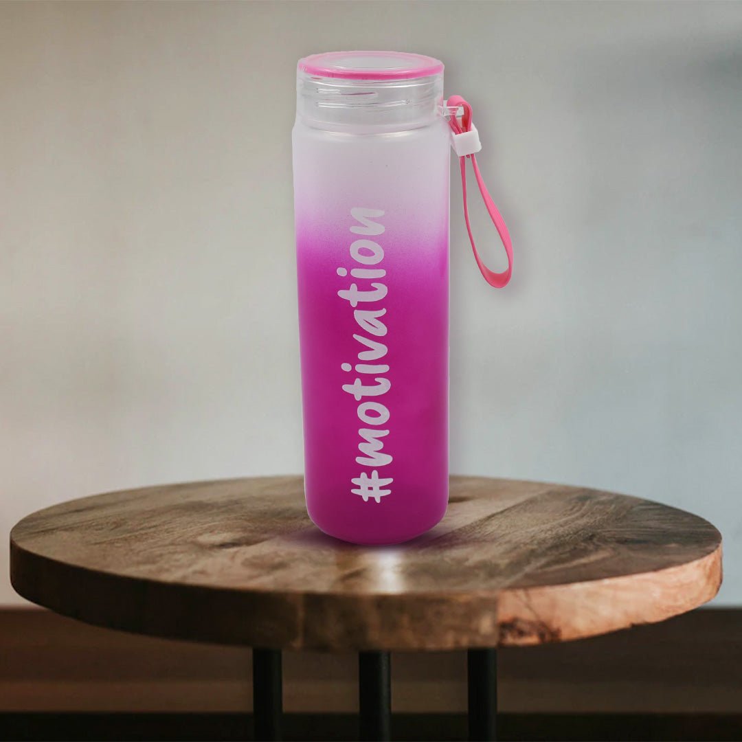 Glass Water Bottle – 350 ML Motivational | Own Hydrate