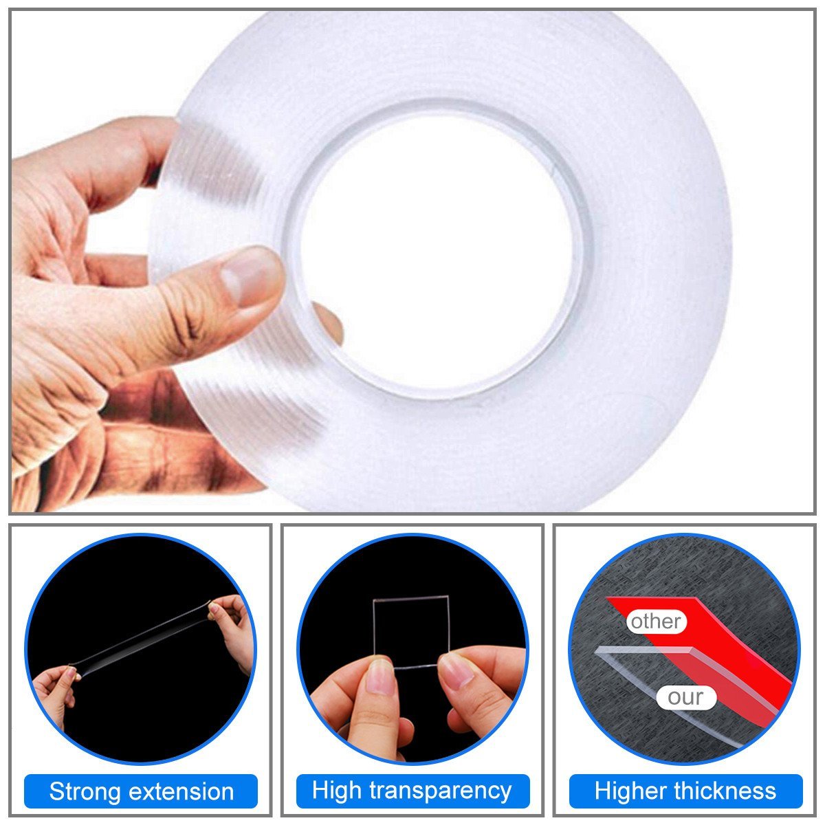 Double Sided Nano Tape – 3m Washable Reusable Gel | TapeHub