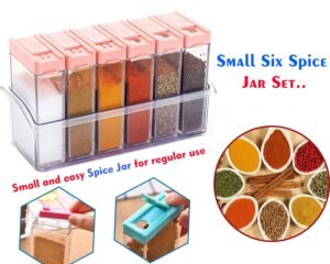 Plastic Spice Jars – Airtight 6-Piece Multicolor Set | Tidy Table