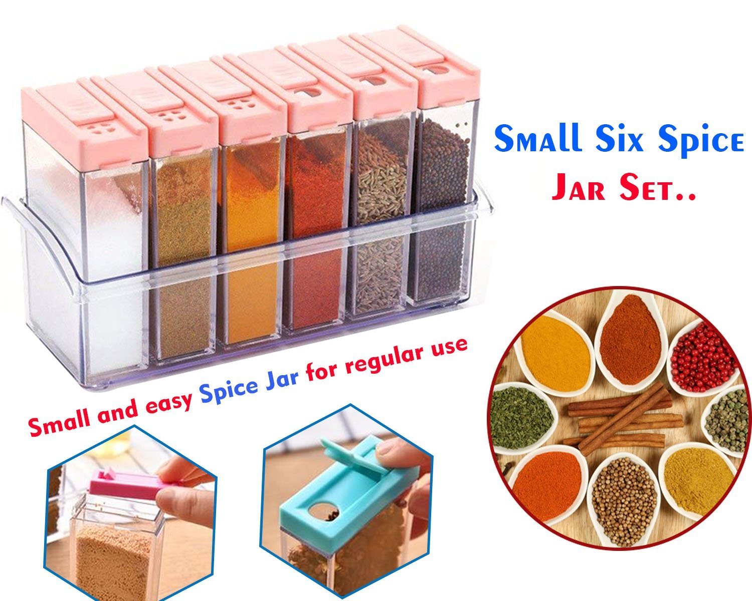 2_673a77d7-942b-48df-8896-19b10857499f Plastic Spice Jars – Airtight 6-Piece Multicolor Set | Tidy Table