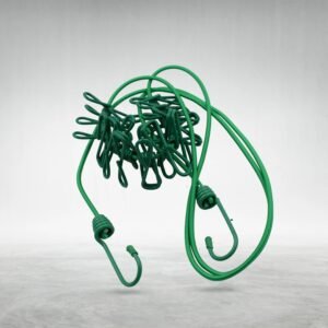 Portable Clothes Drying Rope – Elastic with 12 Clips | FERVENT