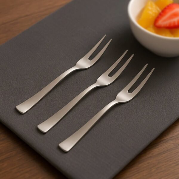 Mini Dessert Fruit Fork Set – Rust-Resistant Reusable Cutlery