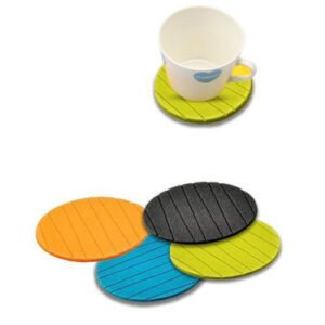 Silicone Coasters (6 Pcs) – Heat-Resistant Round Mats | Styleva