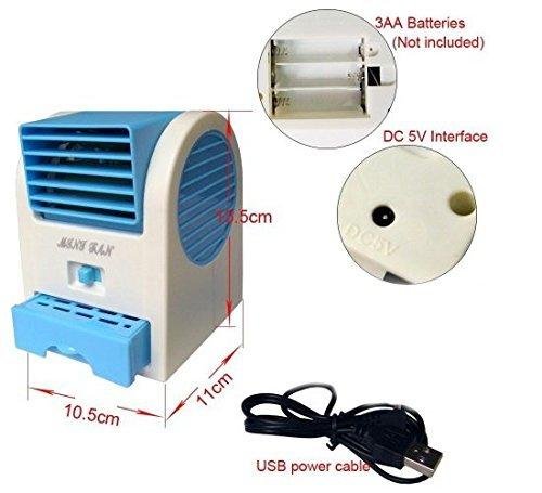 Dual Bladeless Mini Air Conditioner – USB & Fragrance