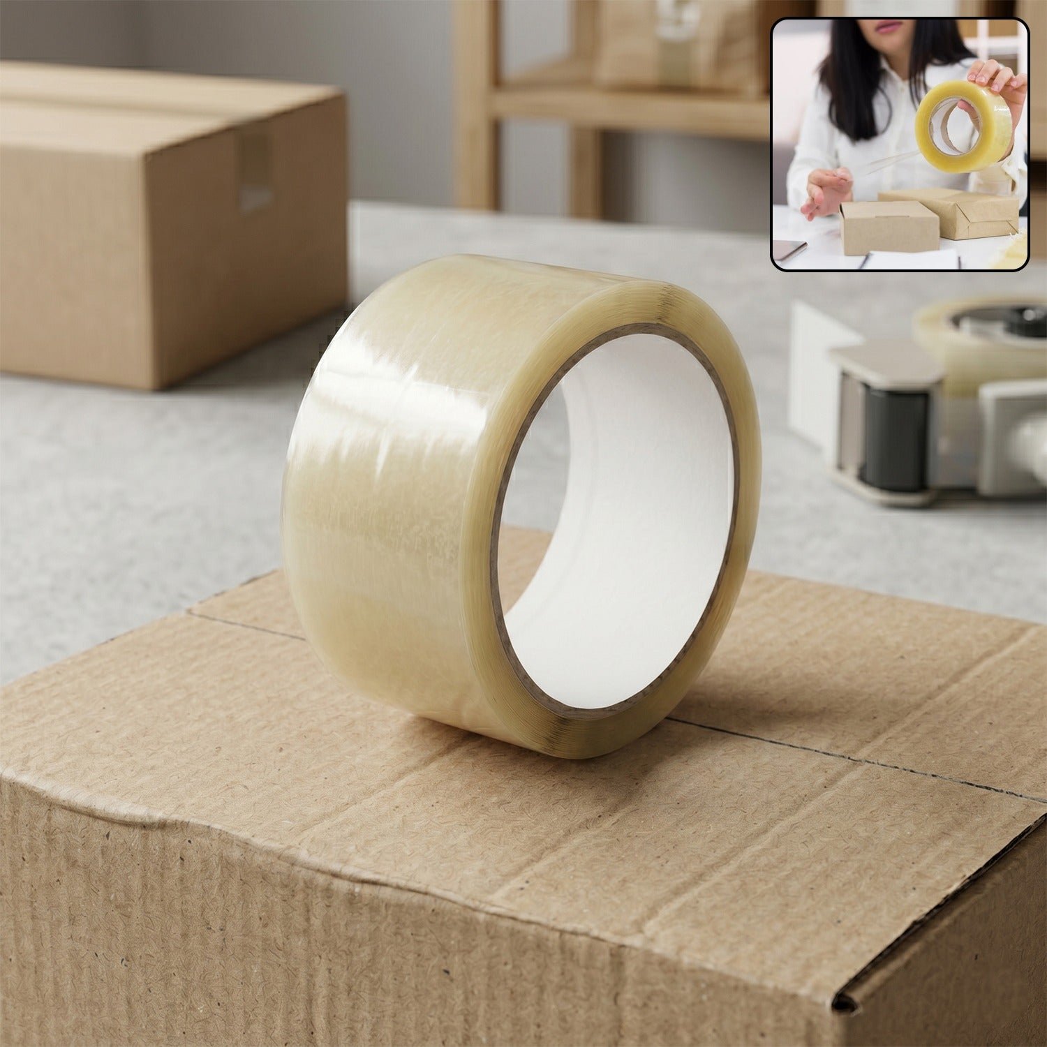 Transparent Packing Tape – Strong Adhesive 120M Roll | Styleva
