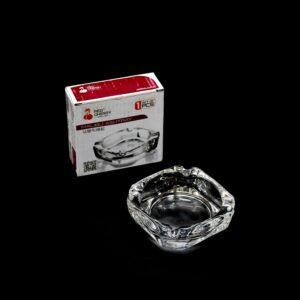 Crystal Glass Ashtray – Elegant Tabletop Decor | Organivo