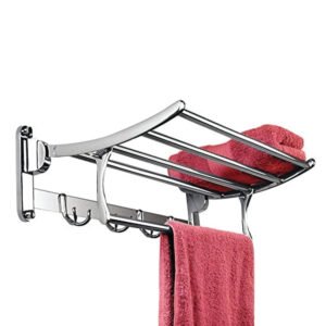 Folding Towel Rack – 18-Inch Stainless Steel for Bathroom | BathNova